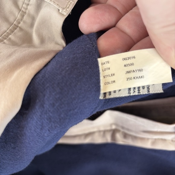 NEW Johnnie O Tailgaters Pants Mens 38x34 Beige Fleece Lined 5 Pocket Chino Golf - Picture 3 of 9
